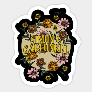 Simon Name Personalized Flower Retro Floral 80s 90s Name Style Sticker